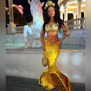 Custom Golden mermaid Halloween costume
